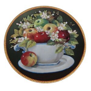 Gloria Fine Porcelain Handwork Coleccion Beatriz Manzanas Decorative Wall Plate